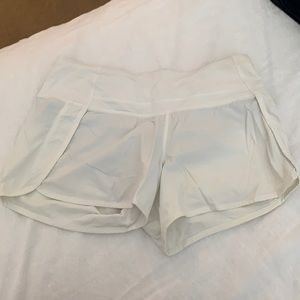 White lulu lemon shorts, size 4